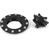 Black Fire-Resistant Gas Tank Filler Cap 150mm with Air Vent - Compatible with Honda CBR, CB Series
